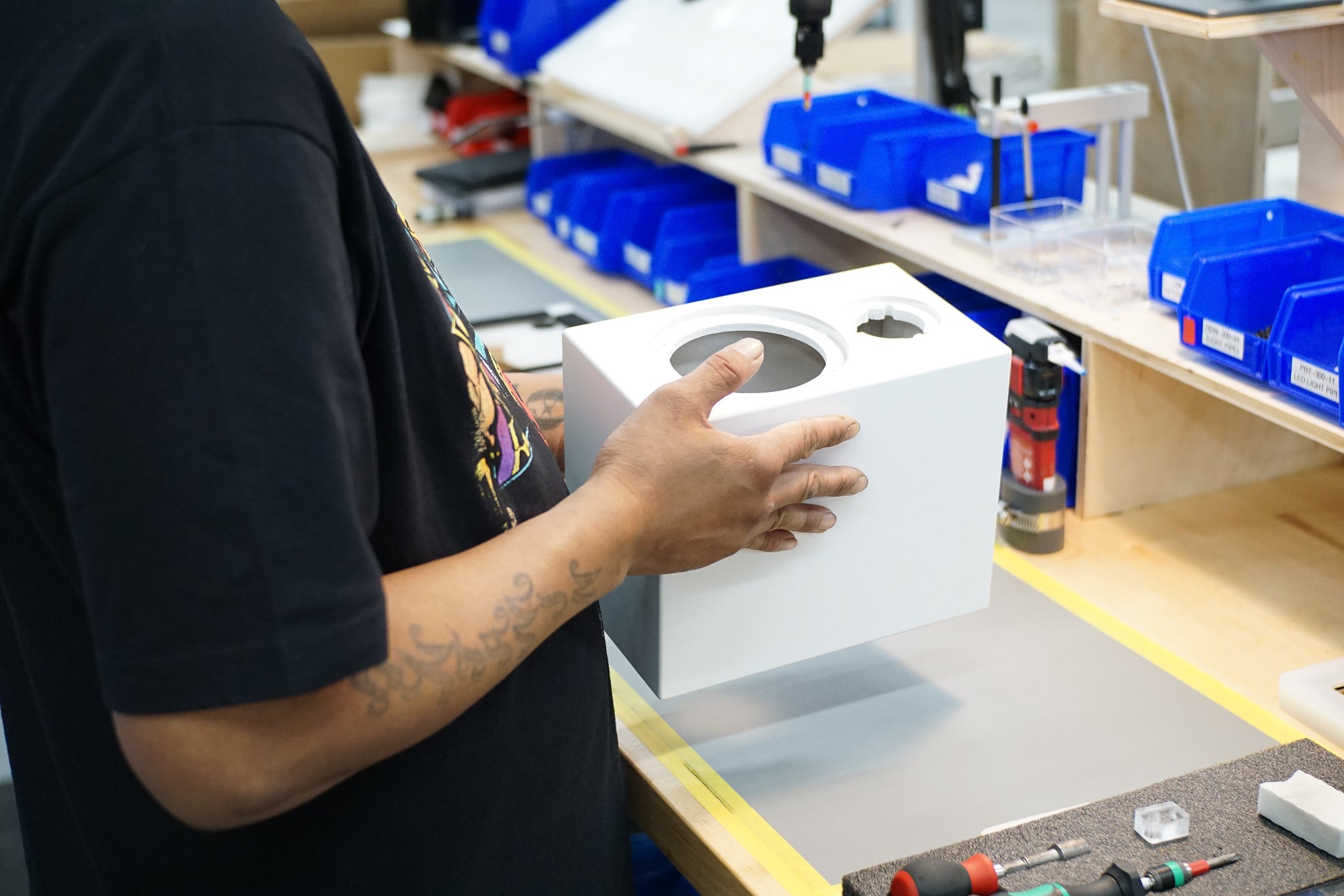 assembling speaker by hand