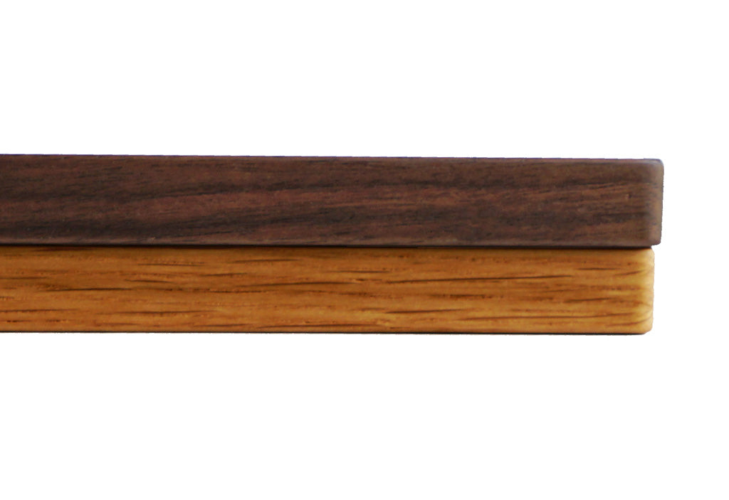 Stack of solid wood plinths